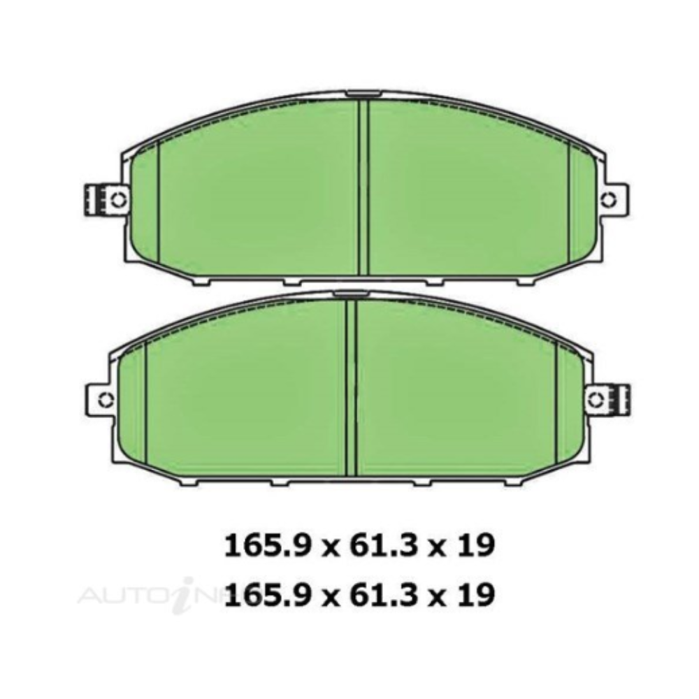 Motorgear Front Brake Pads - Nissan GU Patrol ZD30 2000-2006