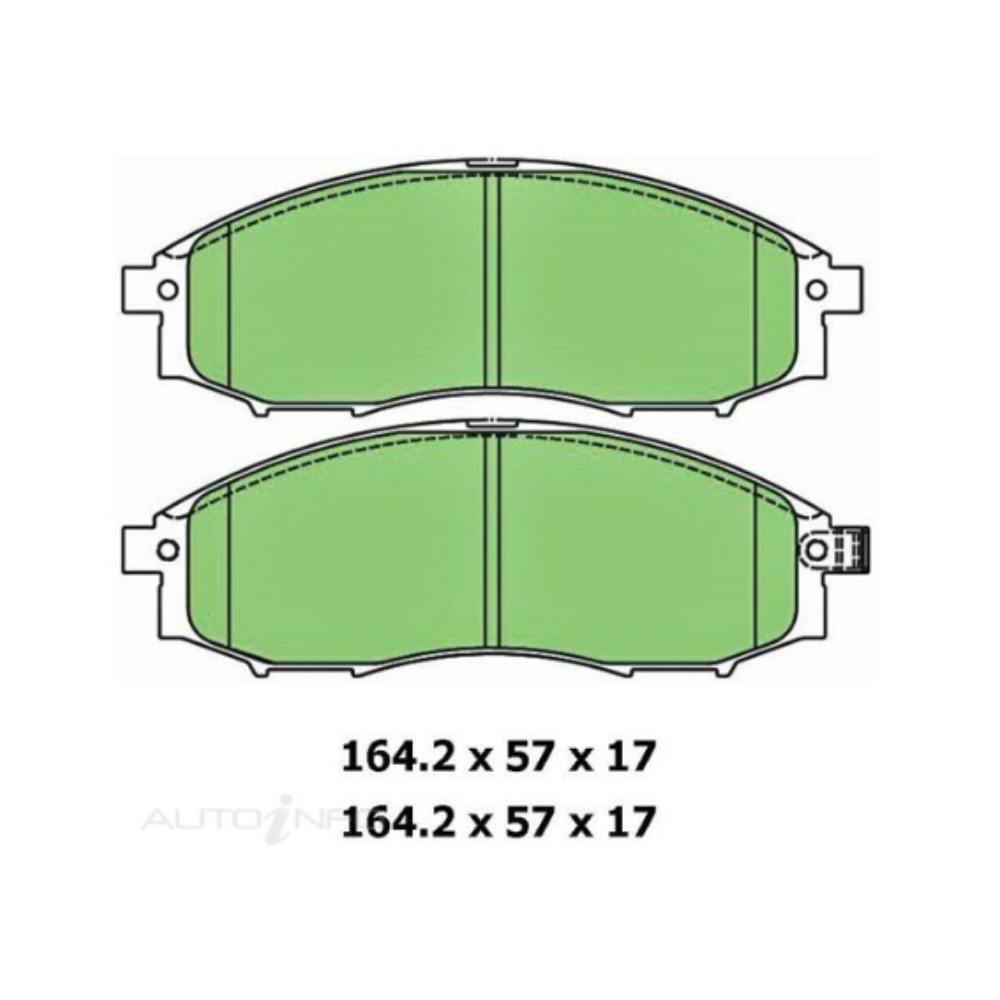 Motorgear Front Brake Pads - Nissan D22 Navara ZD30 2001-2008