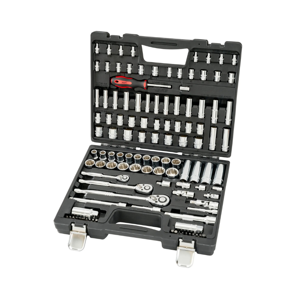 Chicane 113 Piece Socket Set 1/4, 3/8, 1/2 Inch Drive