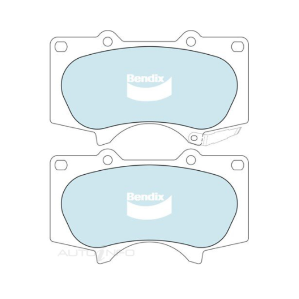 Bendix 4WD Front Brake Pads - Toyota GGN125 Hilux 1GRFE 4.0L V6 Petrol 2015-2017