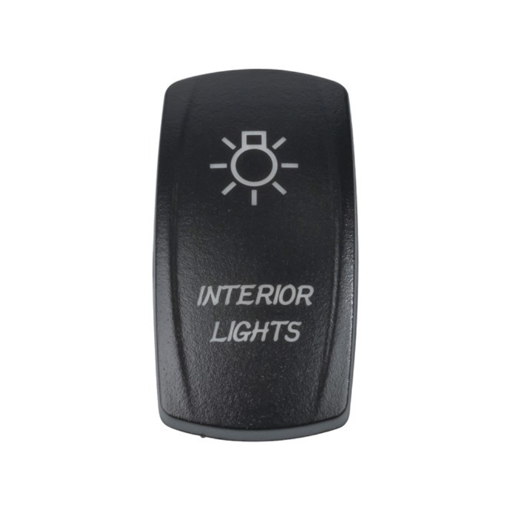 Powertech 'Interior Lights' On/Off Sealed Rocker Switch - Blue
