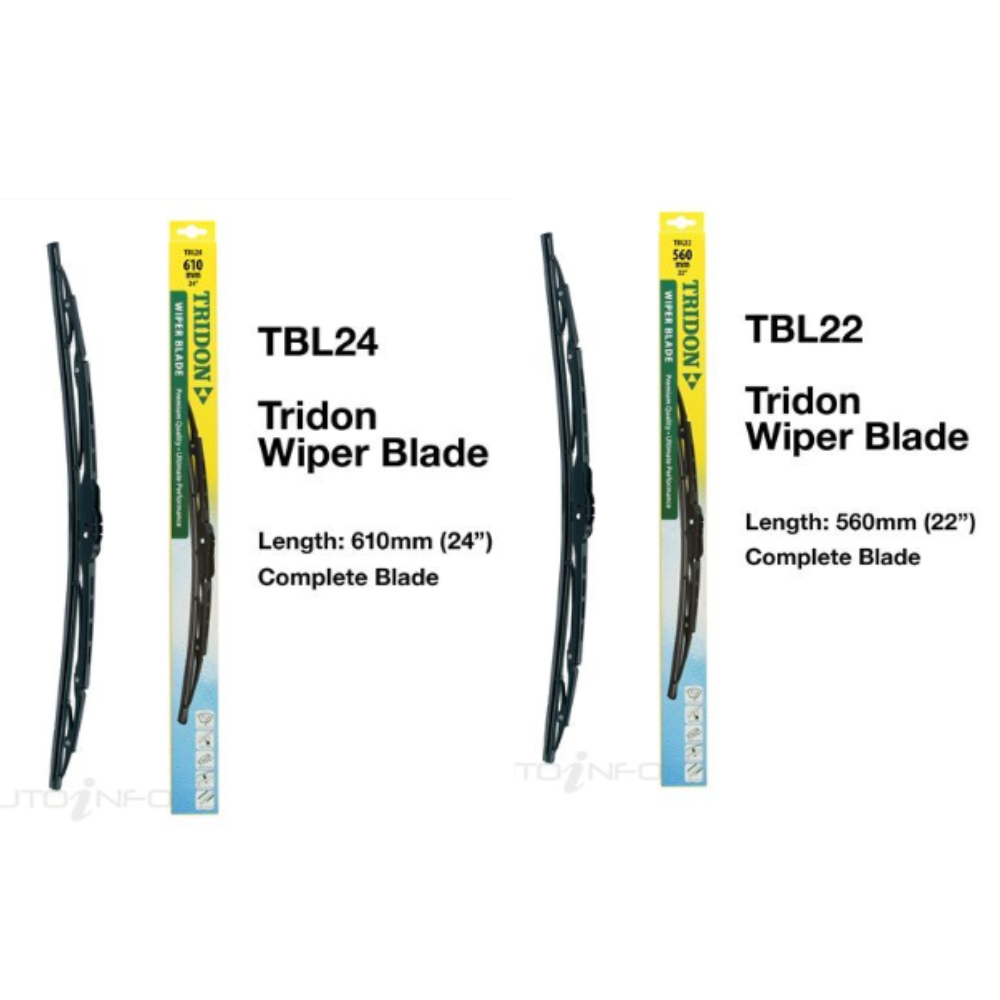 Front Wiper Blade Set - Toyota Landcruiser 100 Series 1HZ 1998-2007