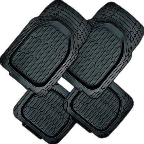 Mystic Car Floor Mats 4 Piece Rubber Black