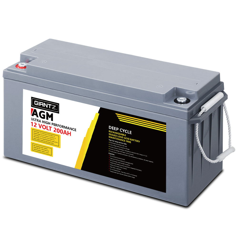 Giantz 200Ah 12V Sealed AGM Deep Cycle Battery