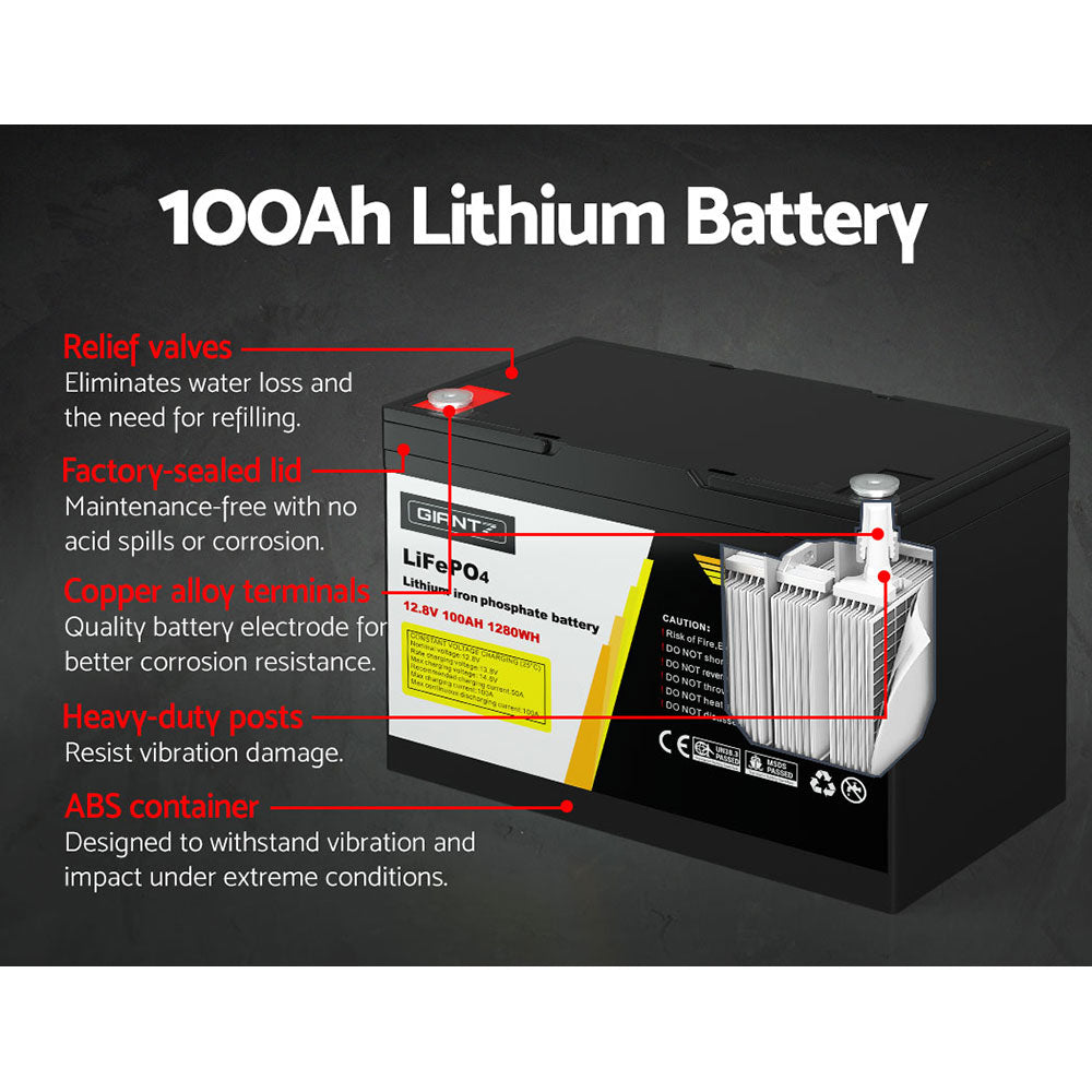 Giantz Lithium 100AH 12V Deep Cycle Battery