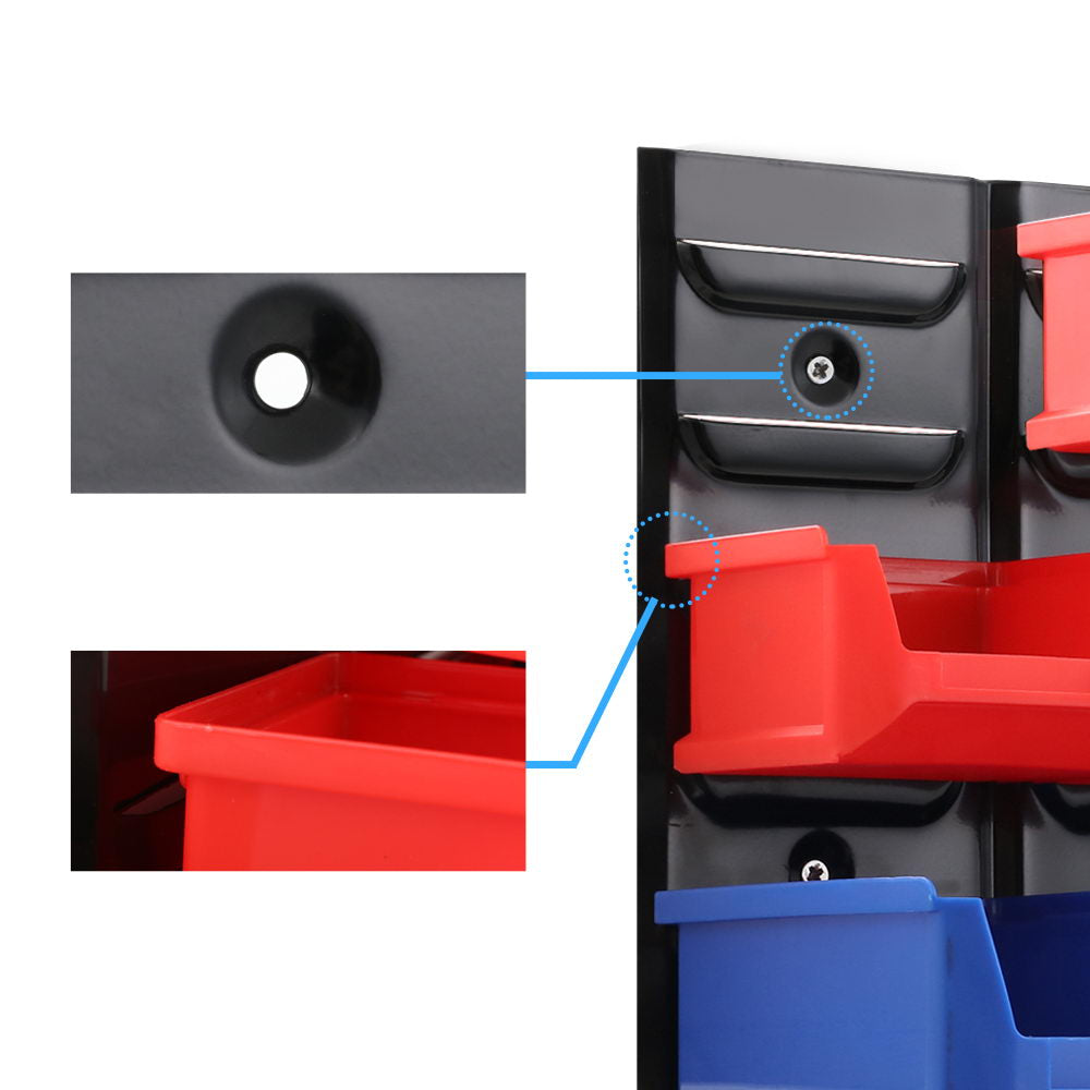 24 Bin Wall Mounted Storage Rack
