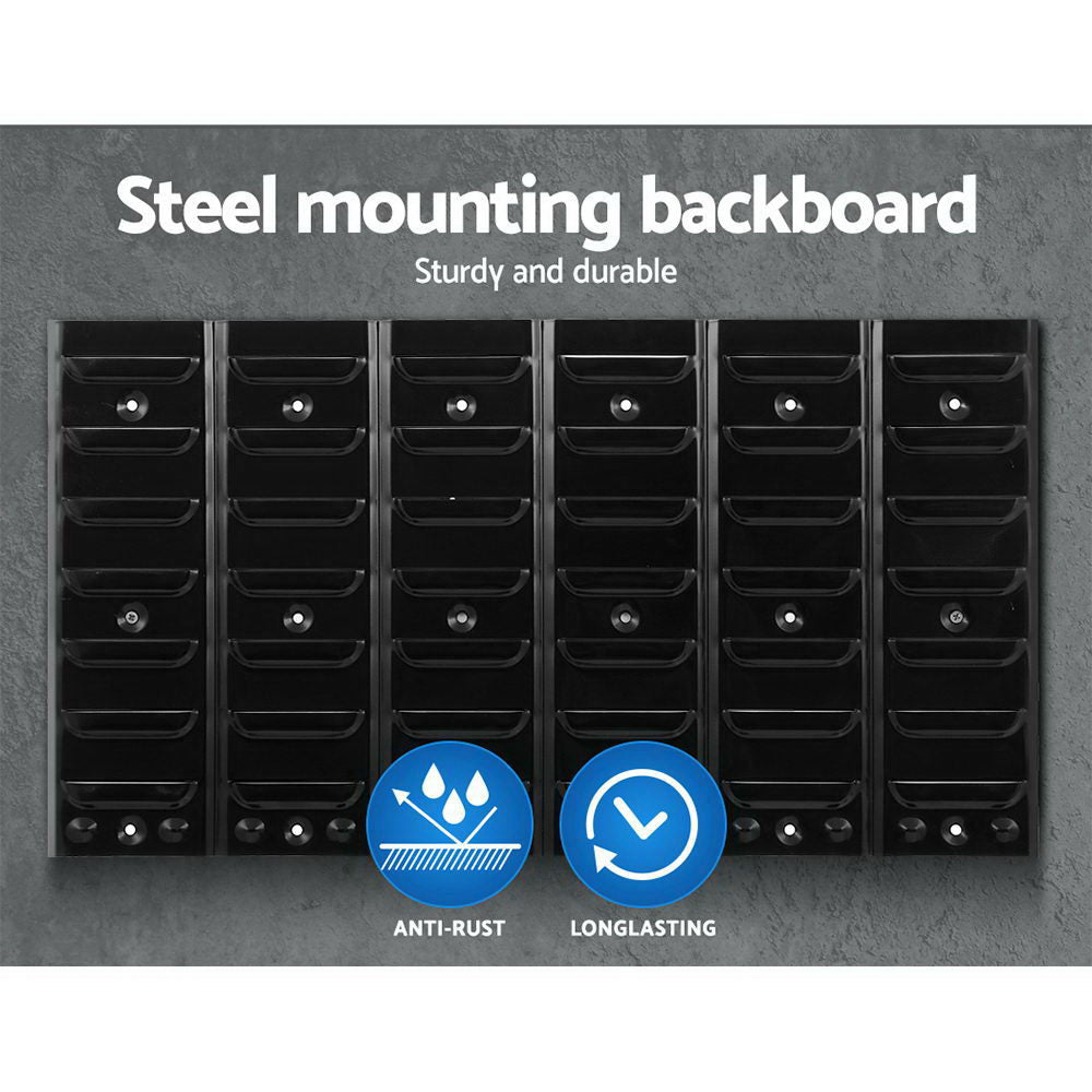 24 Bin Wall Mounted Storage Rack