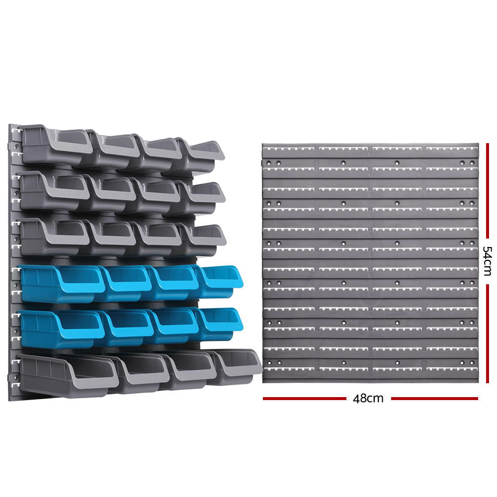 44 Bin Wall Mounted Storage Rack
