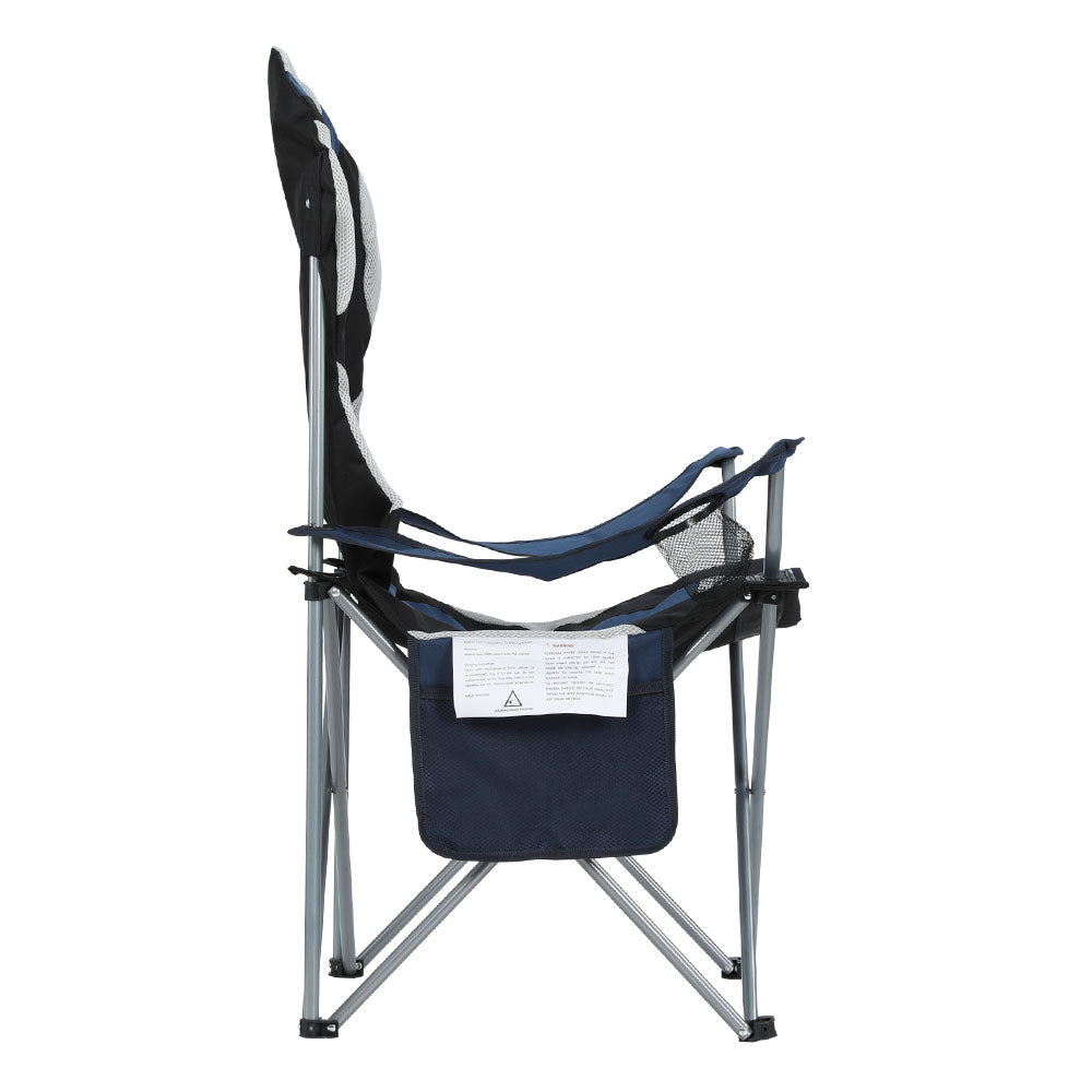 Weisshorn 2x Folding Camping Chairs (Navy)