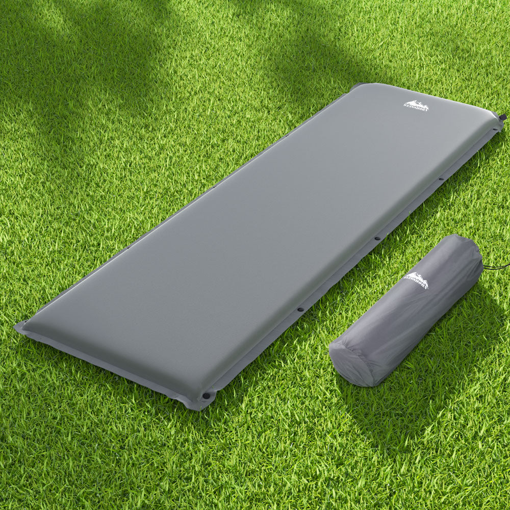 Weisshorn Self Inflating Camping Mattress Single Grey 6mm