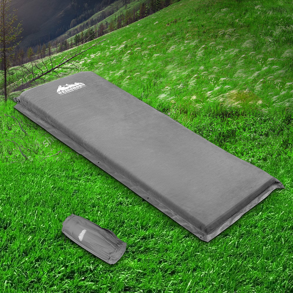 Weisshorn Single Self Inflating Mattress 10cm - Grey