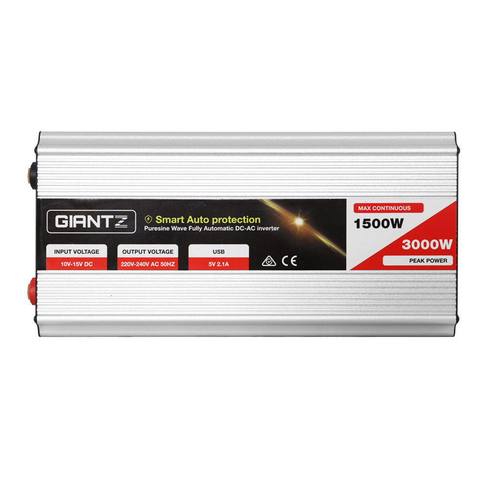 Giantz 1500W Pure Sine Wave Inverter 12V-240V