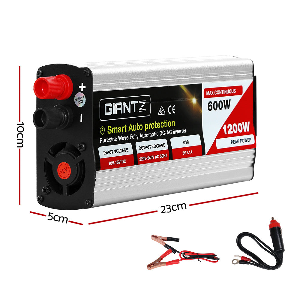 Giantz 600W Pure Sine Wave Inverter 12V-240V