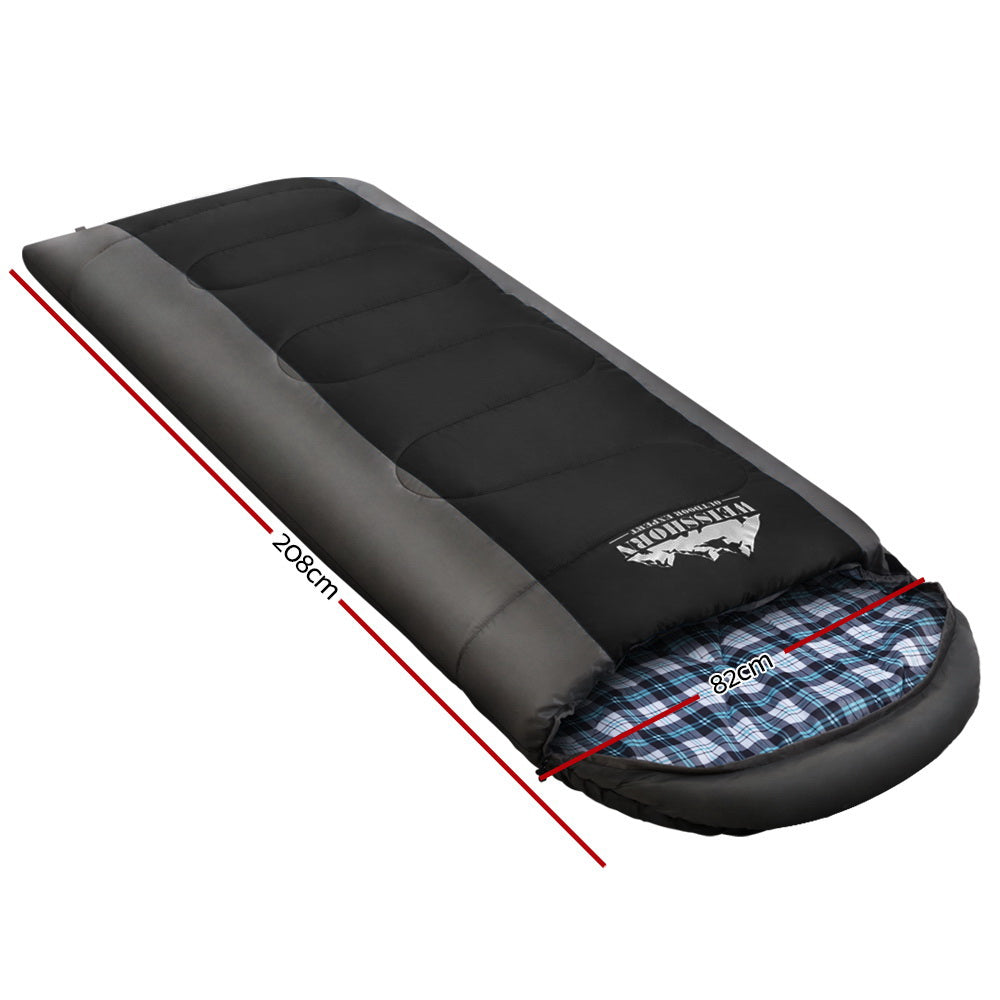 Weisshorn Single Sleeping Bag Black -20 C