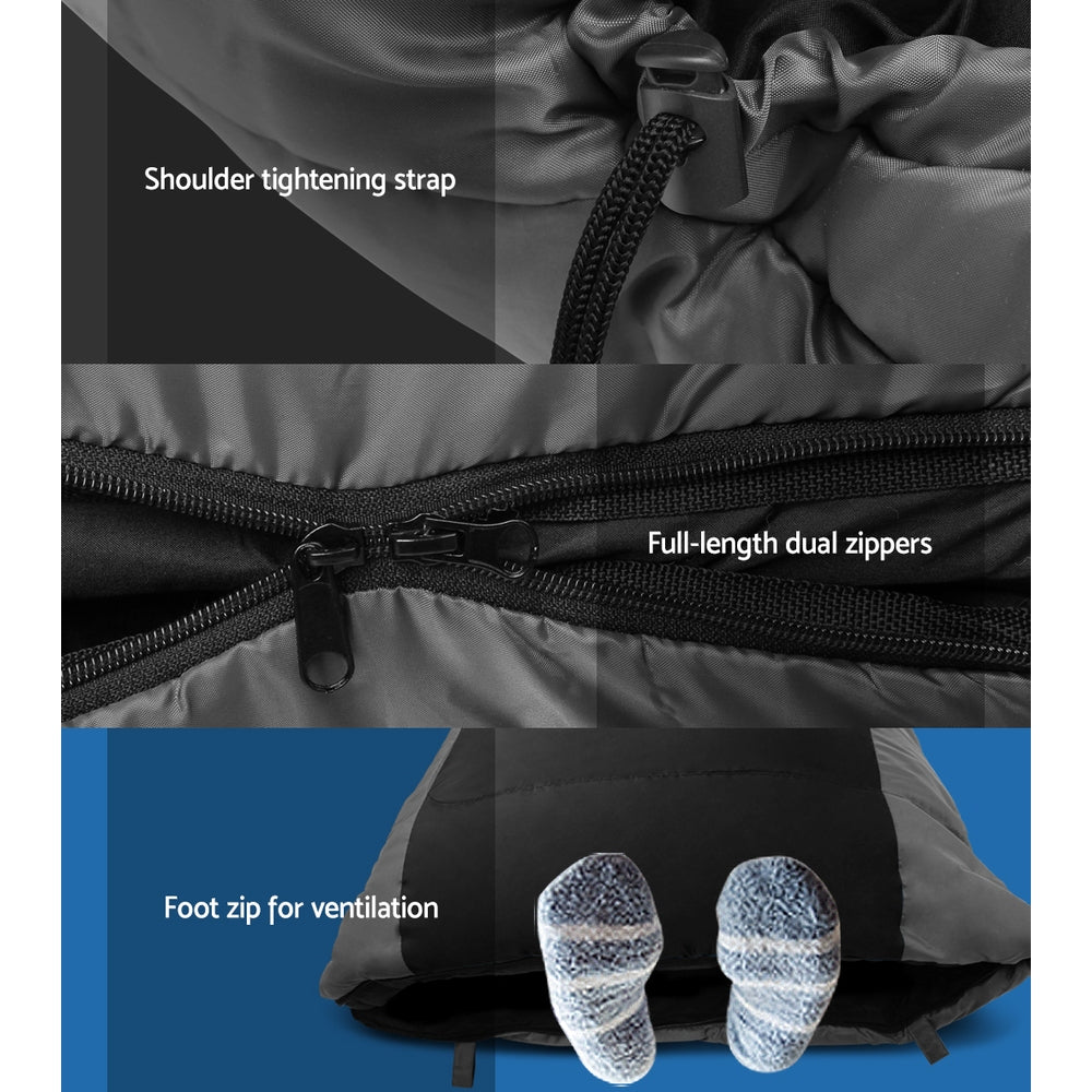 Weisshorn Single Sleeping Bag Black -20 C