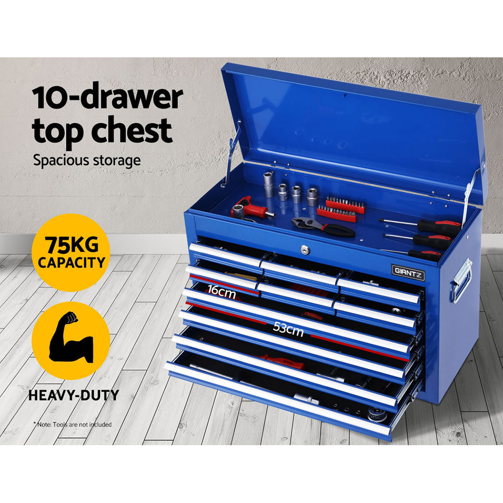 17 Drawer Tool Box Storage Trolley Blue