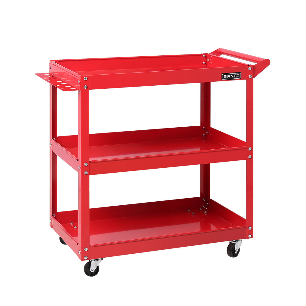 3-Tier Tool Cart Trolley Organizer Red