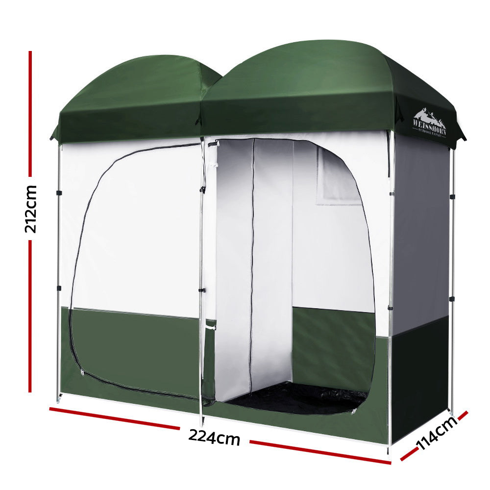 Weisshorn Double Camping Shower & Toilet Tent