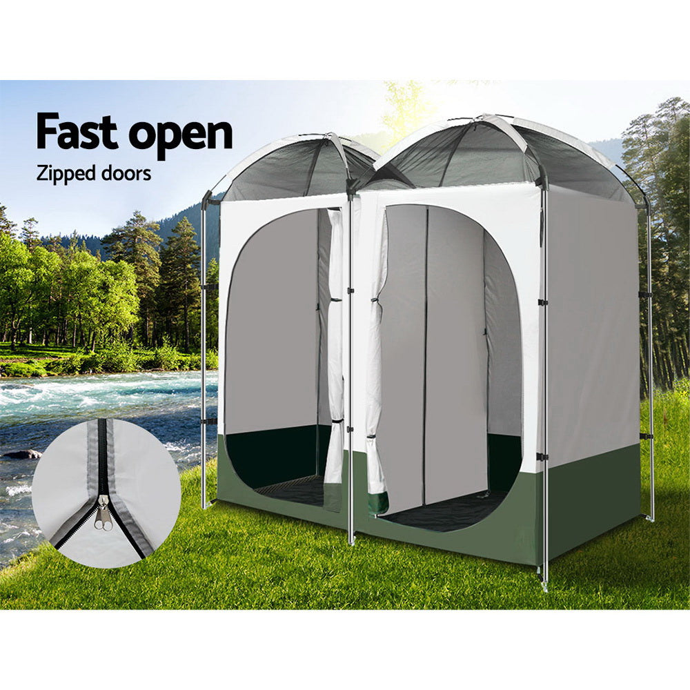 Weisshorn Double Camping Shower & Toilet Tent