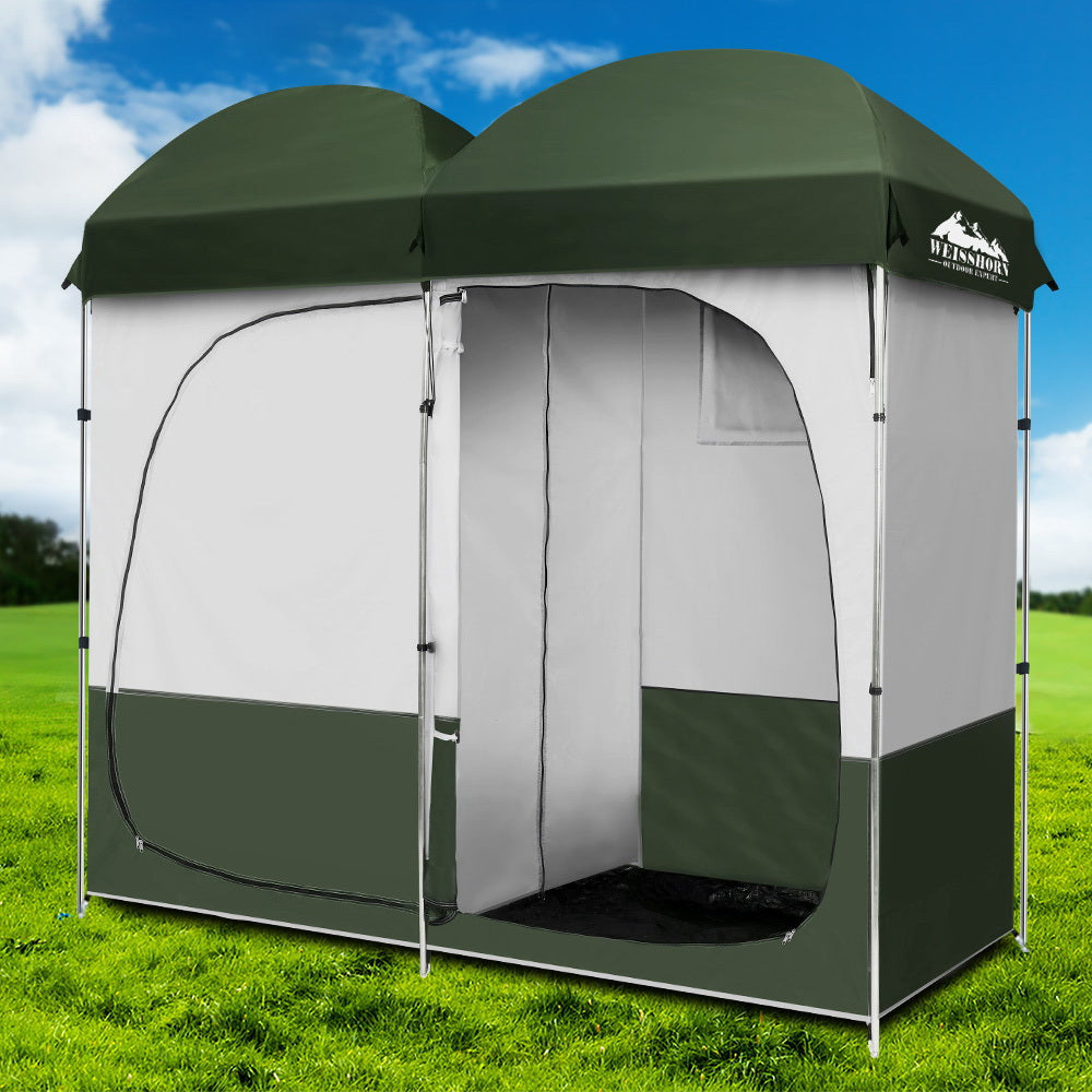 Weisshorn Double Camping Shower & Toilet Tent
