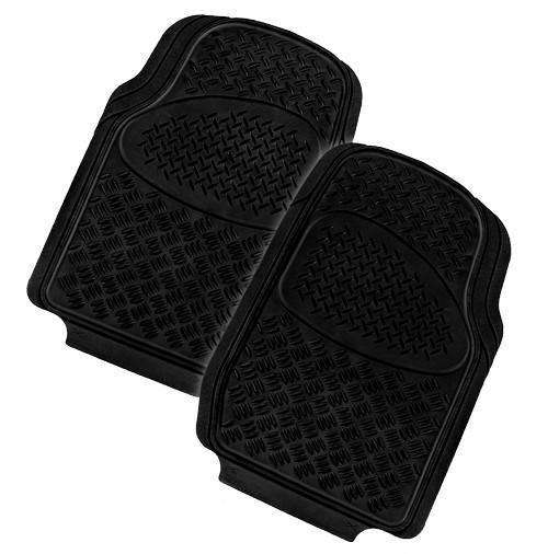 Velocity 2-Piece Rubber Car Floor Mats Black