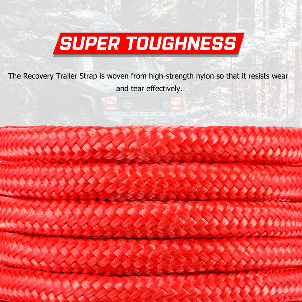X-BULL 30,000lbs Kinetic Rope + 2x Soft Shackles