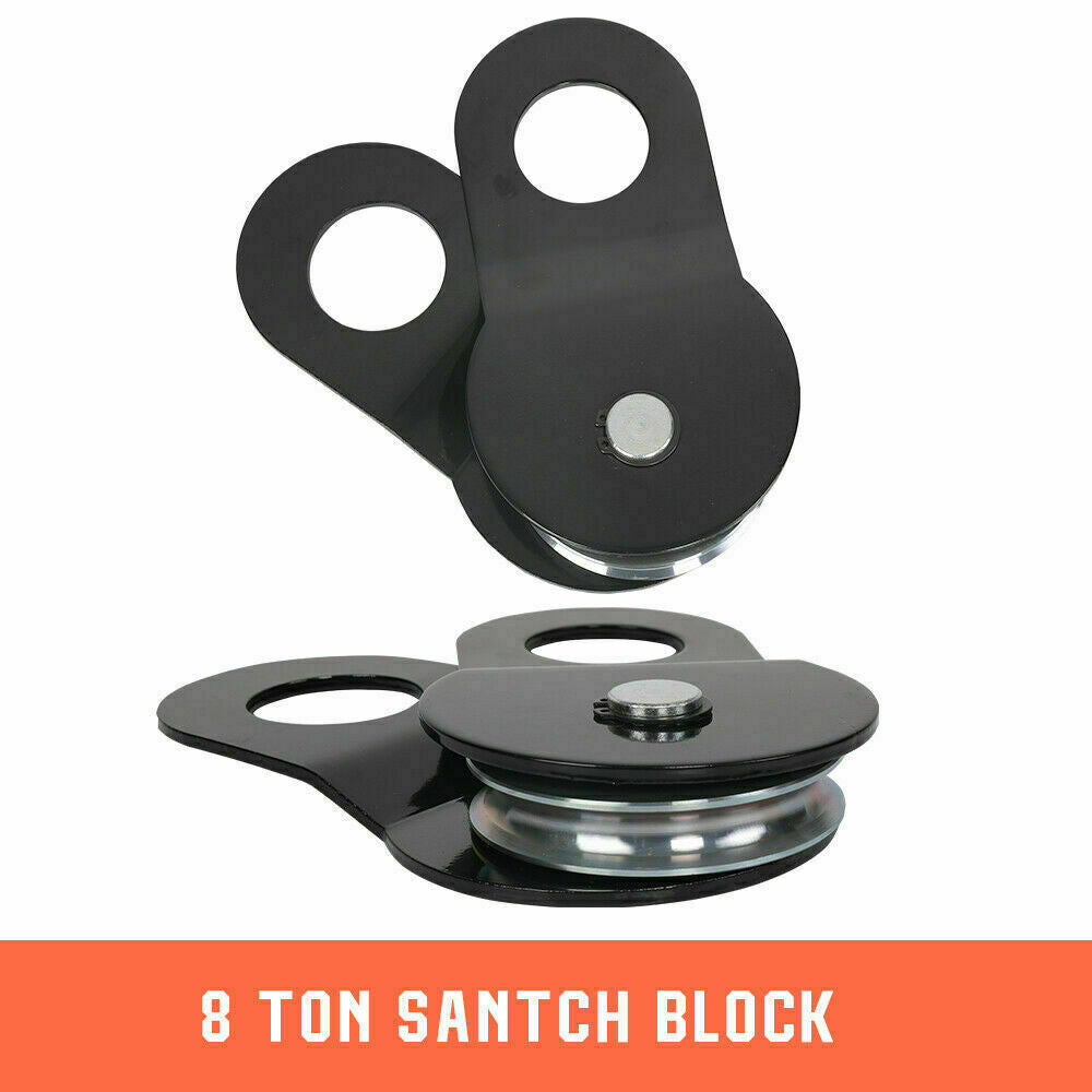 X-BULL Recovery Kit 3 - Tow Strap, D Shackles, Snatch Block, Winch Dampener, Shovel, Tyre Deflator, Hitch Receiver