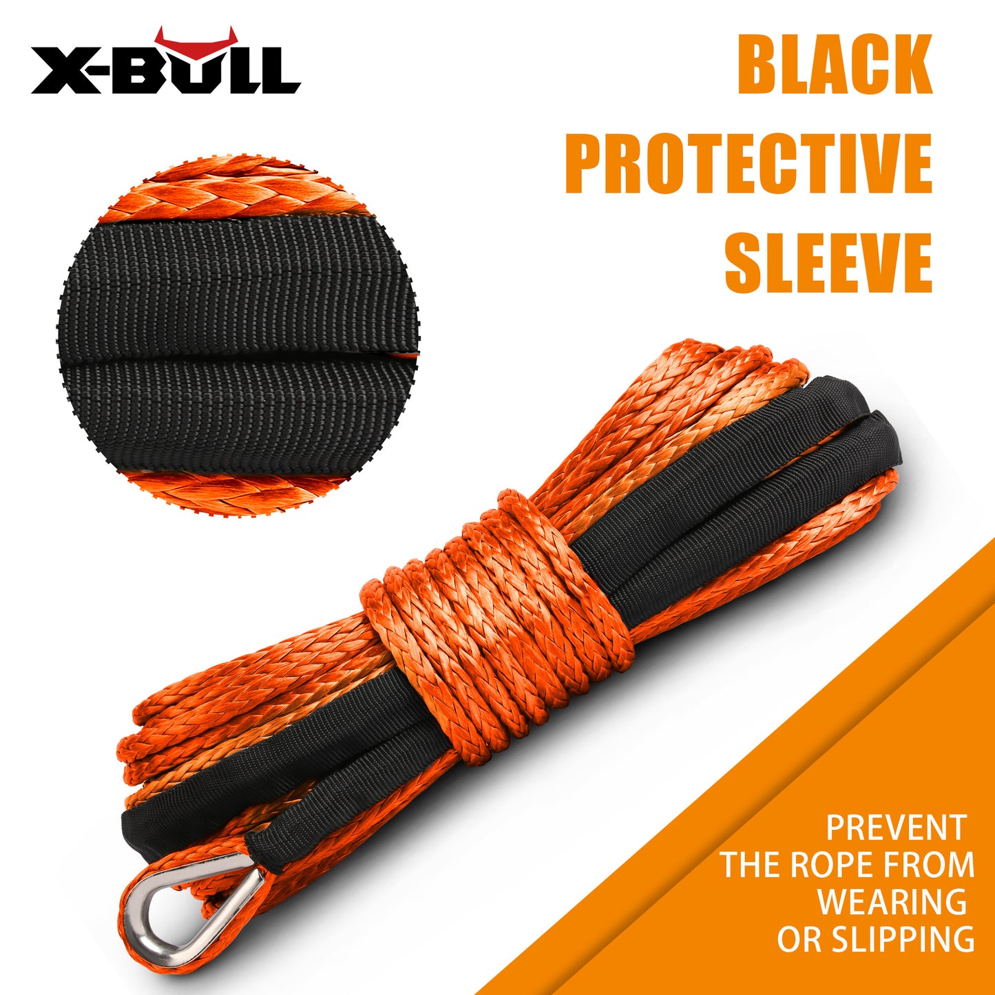 Synthetic Winch Rope Dyneema 5.5mm x 13m