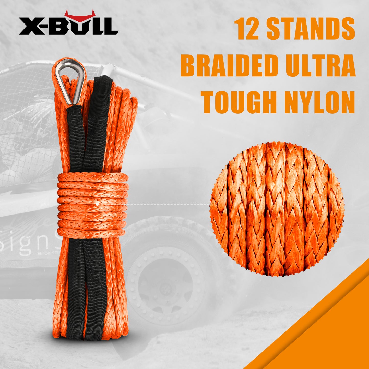 Synthetic Winch Rope Dyneema 5.5mm x 13m