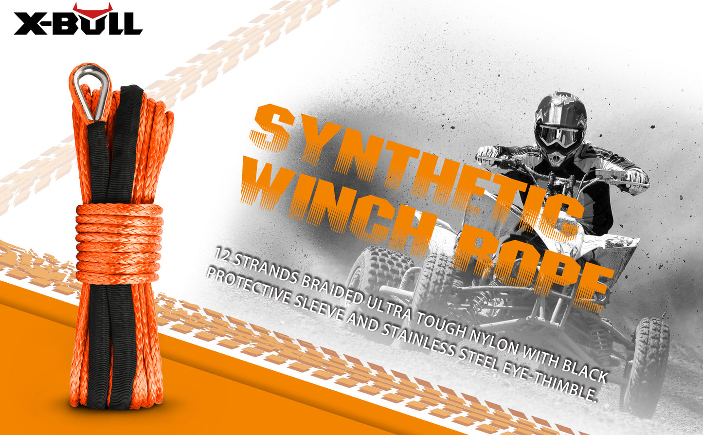 Synthetic Winch Rope Dyneema 5.5mm x 13m
