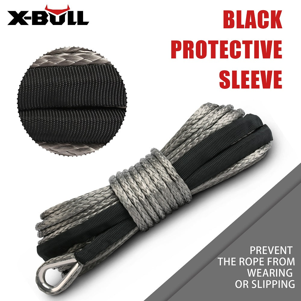 Synthetic Winch Rope Dyneema 5.5mm x 13m - Grey