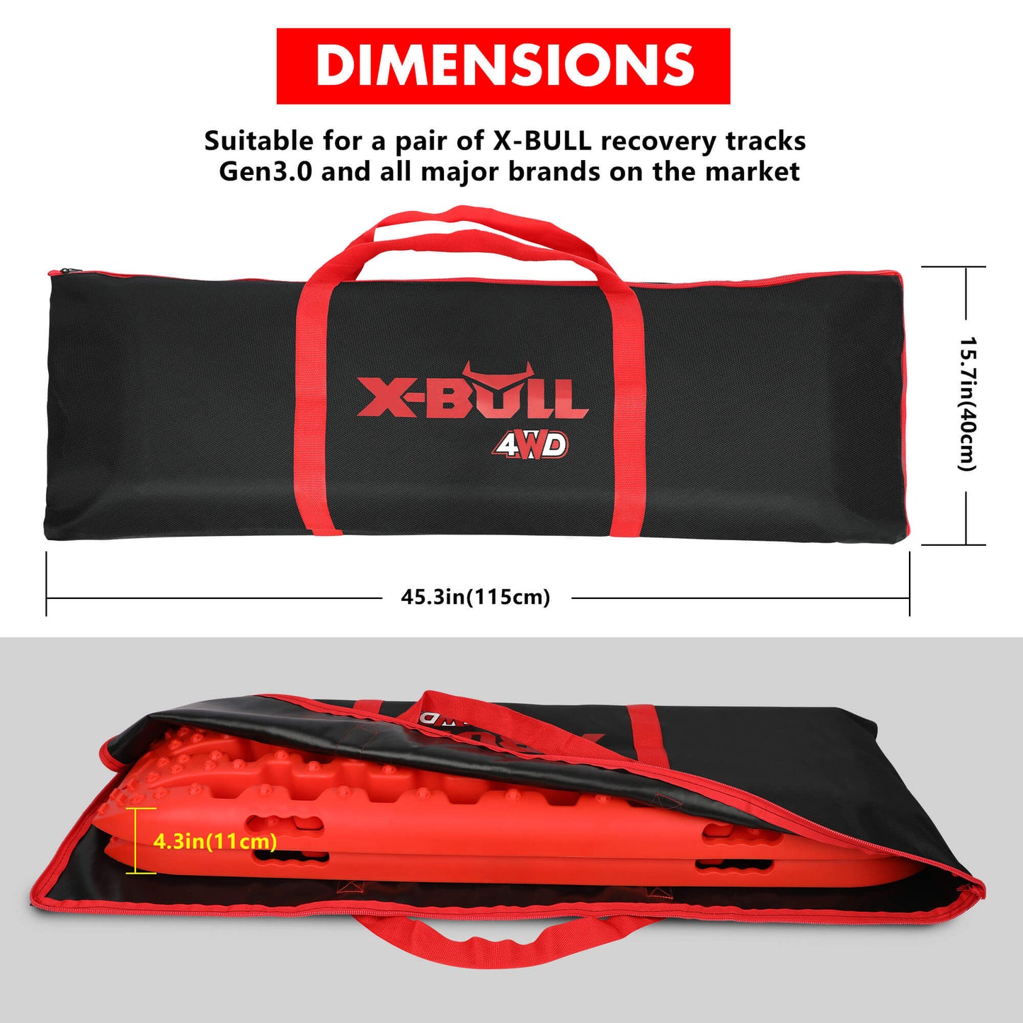 X-Bull Recovery Tracks Carry Bag Black
