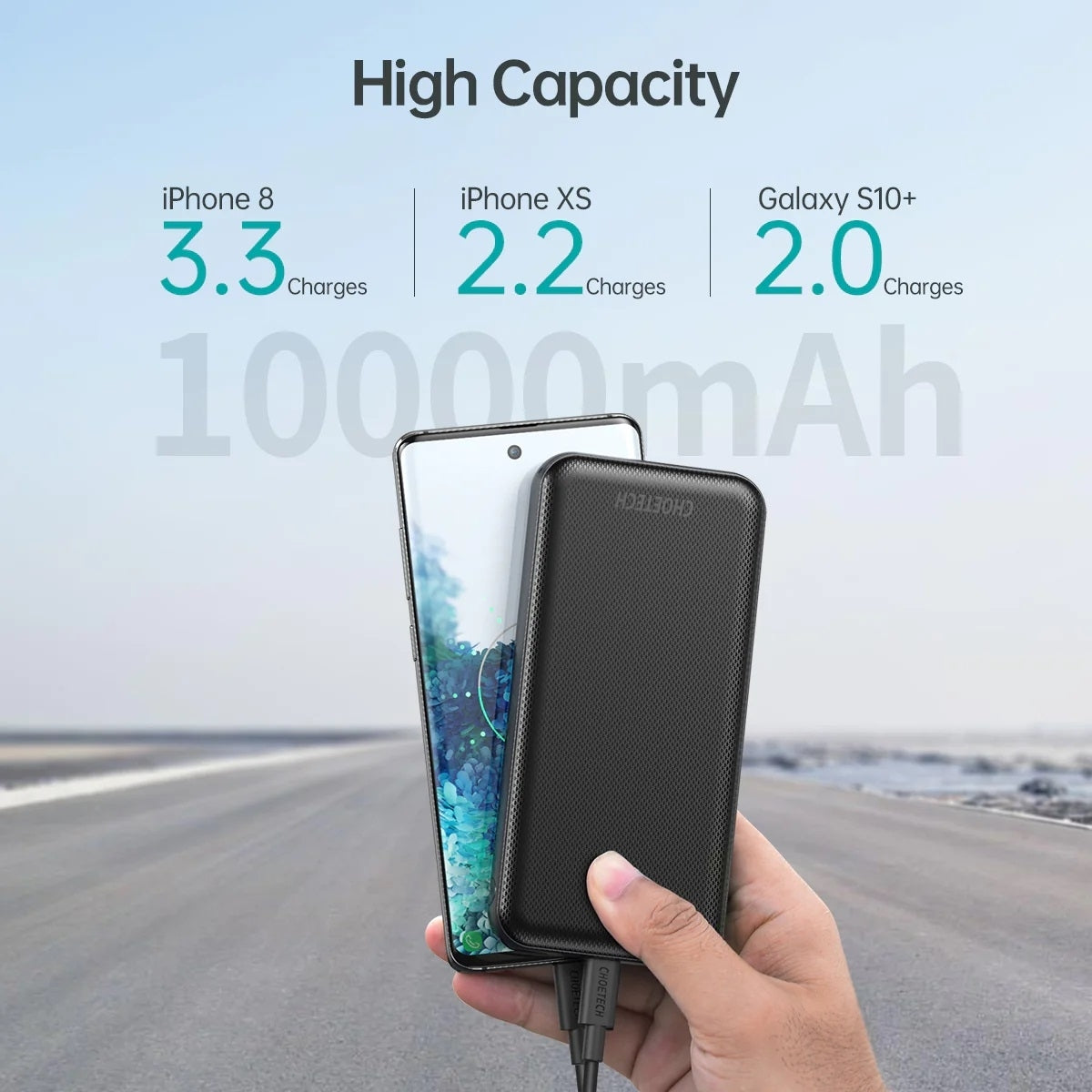 10000mAh Wired Power Bank