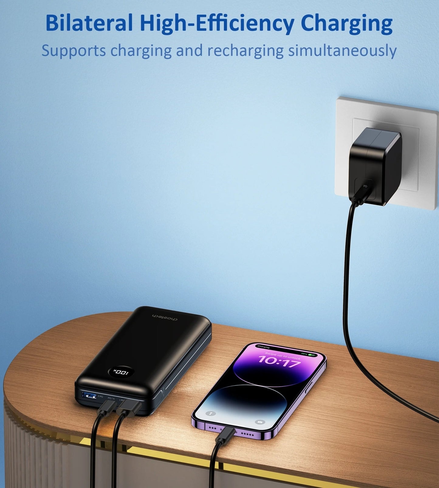 20000mAh Wired Power Bank