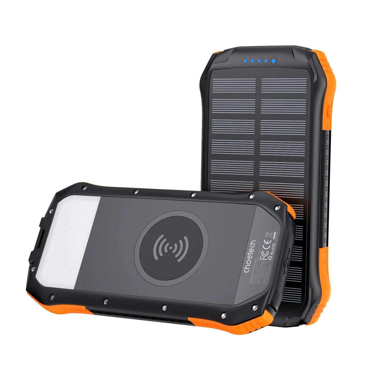 10000mAh Solar Wire & Wireless Power Bank