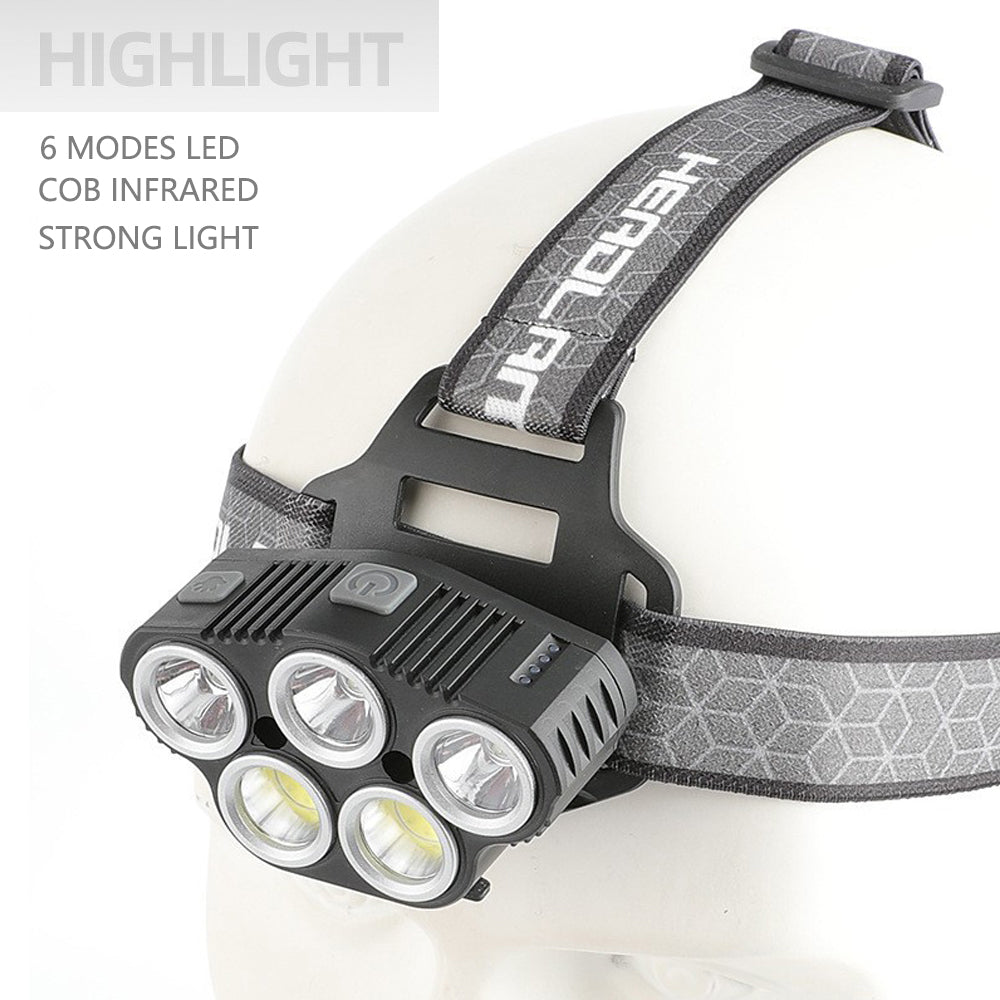 6 Mode COB Rechargeable LED Head Torch