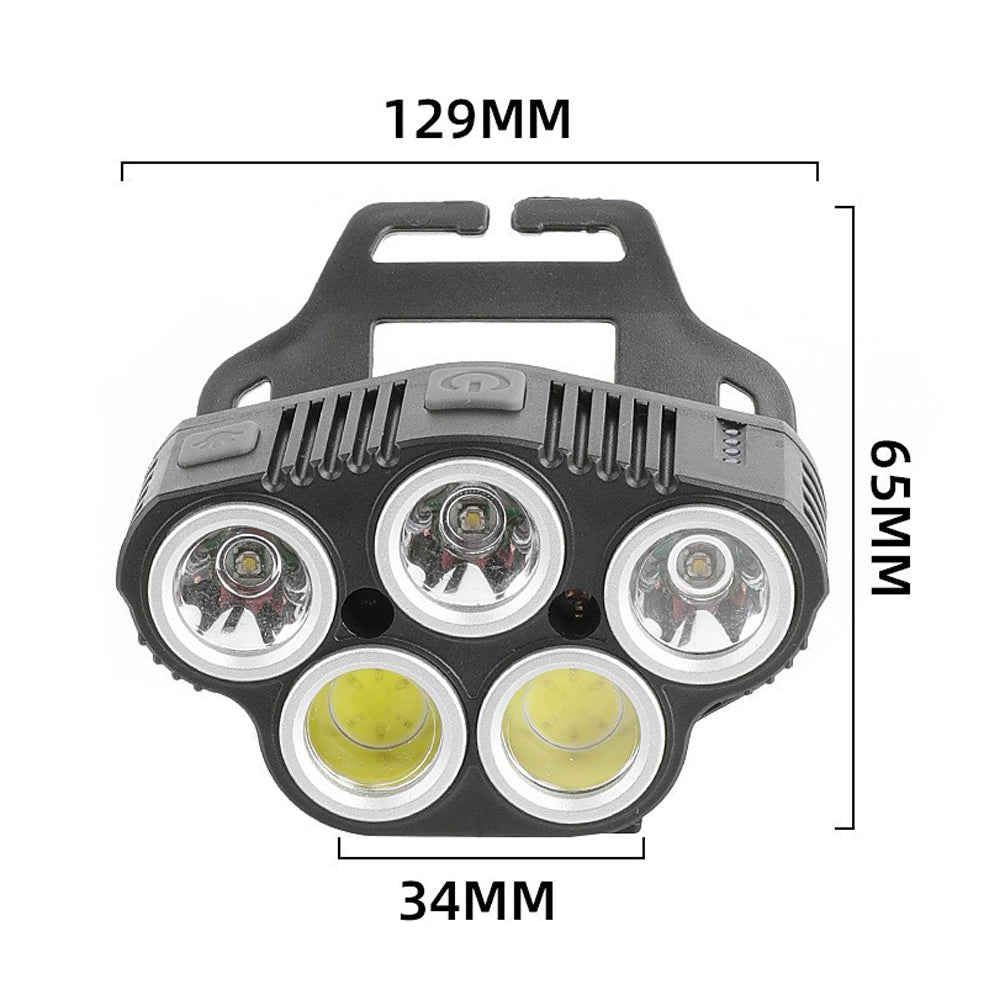 6 Mode COB Rechargeable LED Head Torch