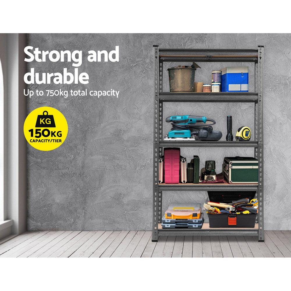 1.5M 5-Tier Garage Storage Shelving / Racking - Charcoal