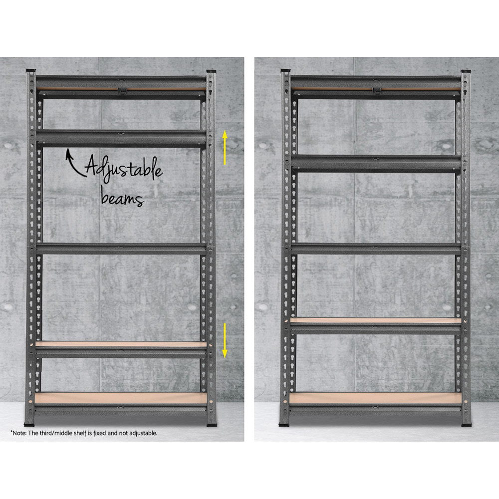 1.5M 5-Tier Garage Storage Shelving / Racking - Charcoal