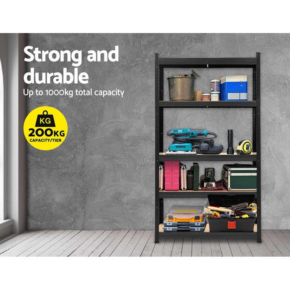 1.8M 5-Tier Garage Storage Shelving / Racking - Black