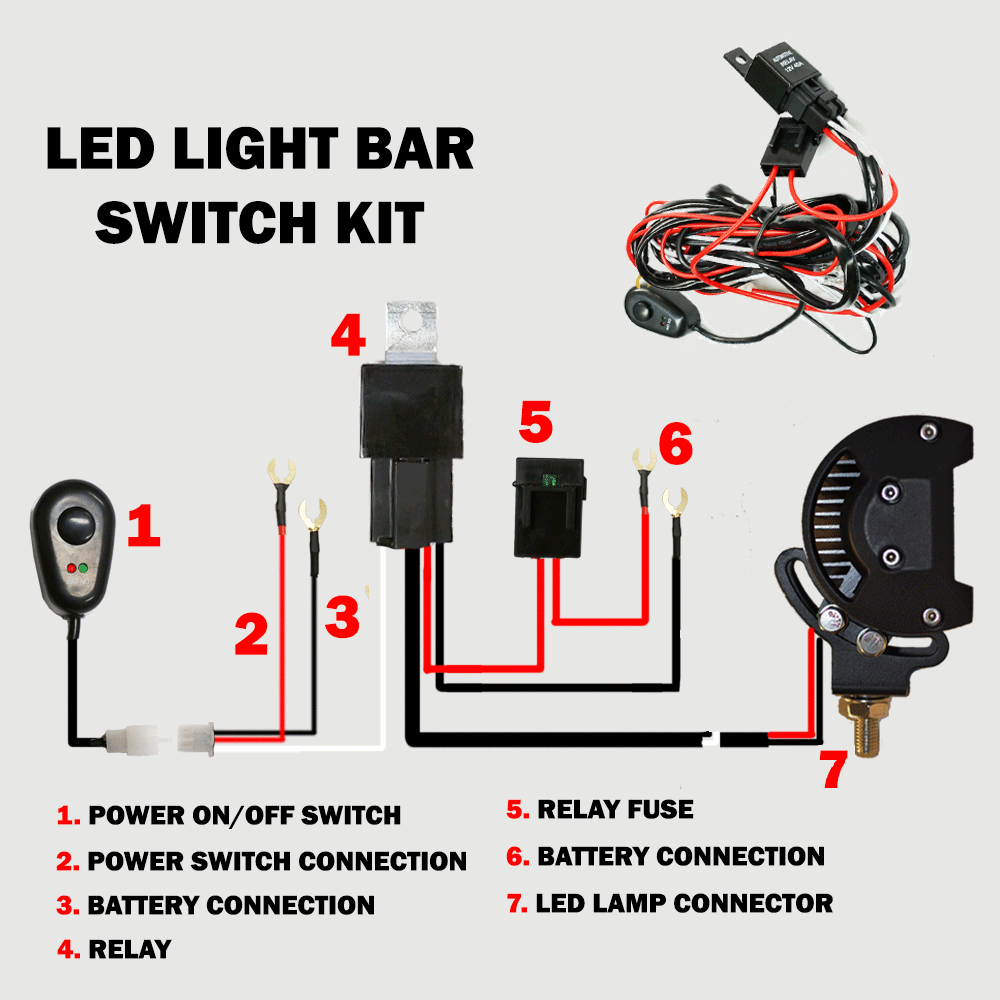 Universal Driving light Wiring Harness for 12V or 24V