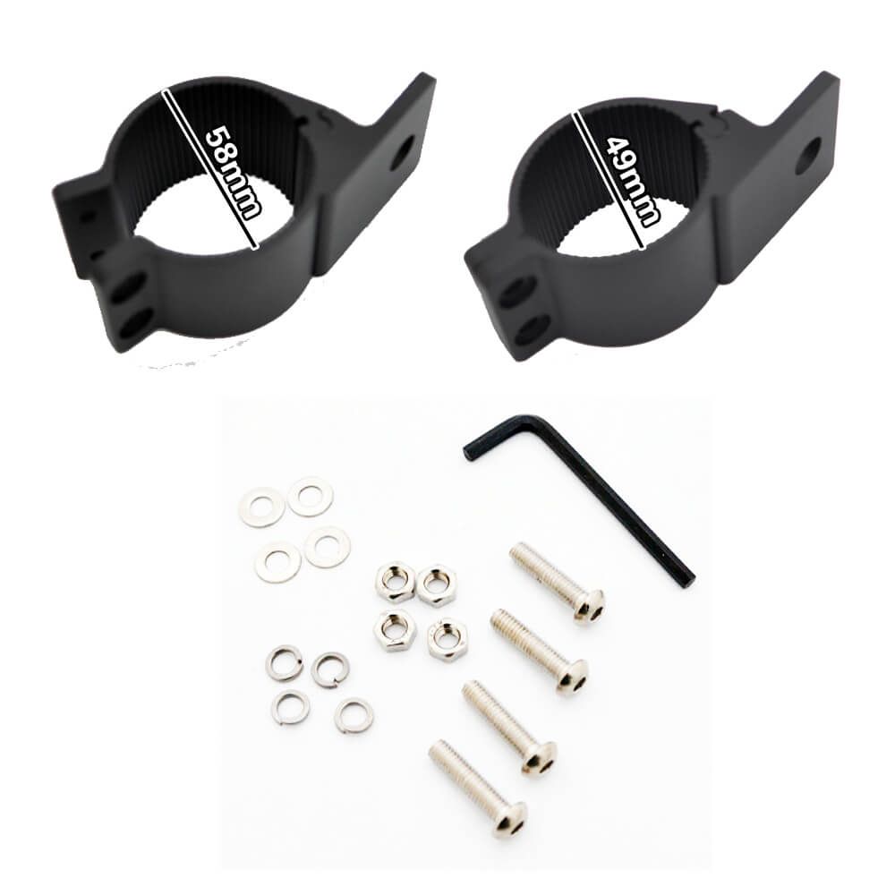 Pair 2" Bull bar Mounting Brackets for Light Bars & Antenna's 49mm-54mm