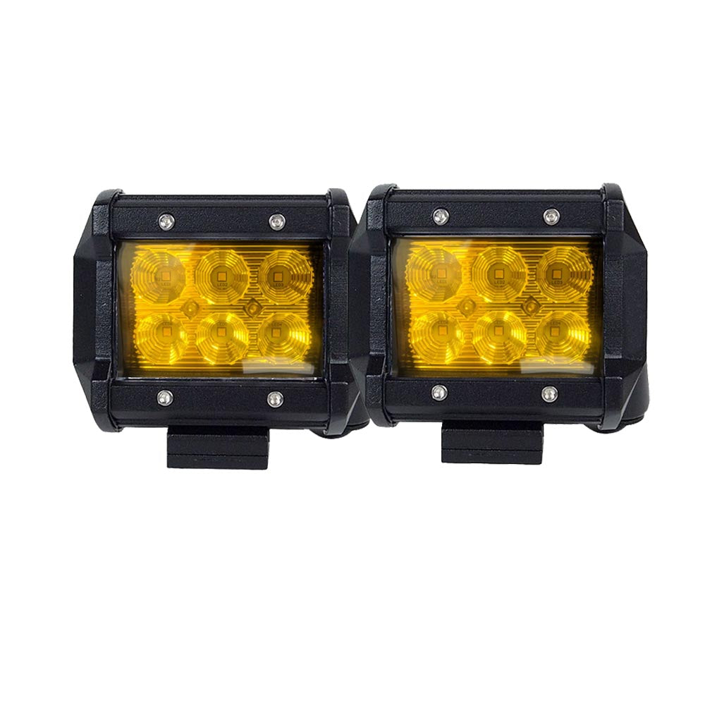 2x 4inch Yellow LED Light Bars