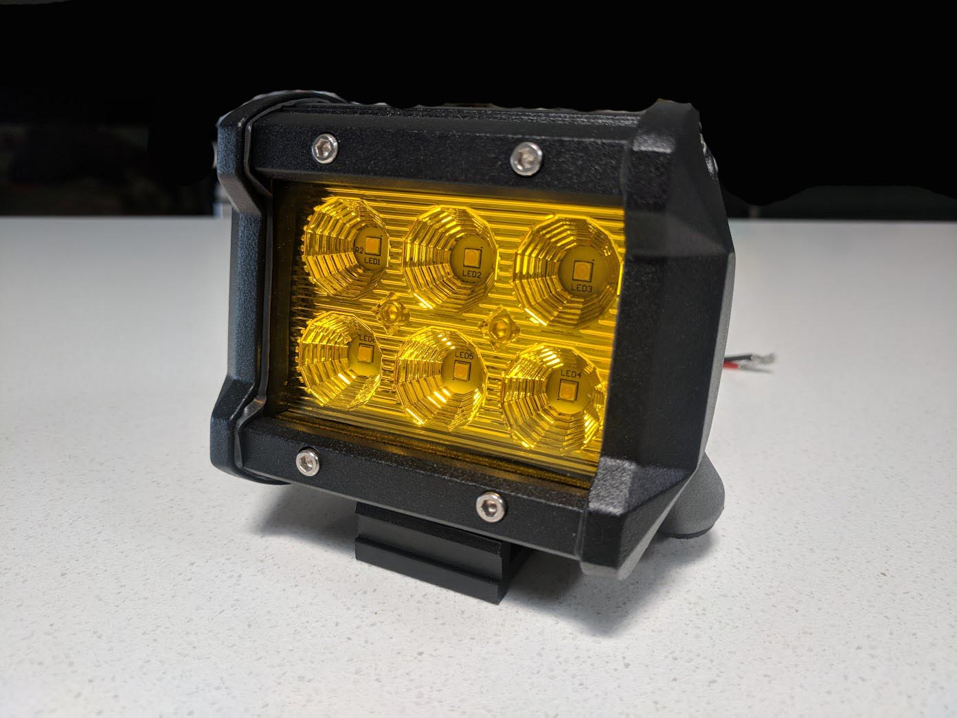 2x 4inch Yellow LED Light Bars
