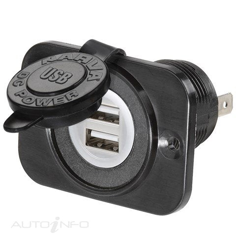 Narva Flush Mount Dual Accessory USB Socket