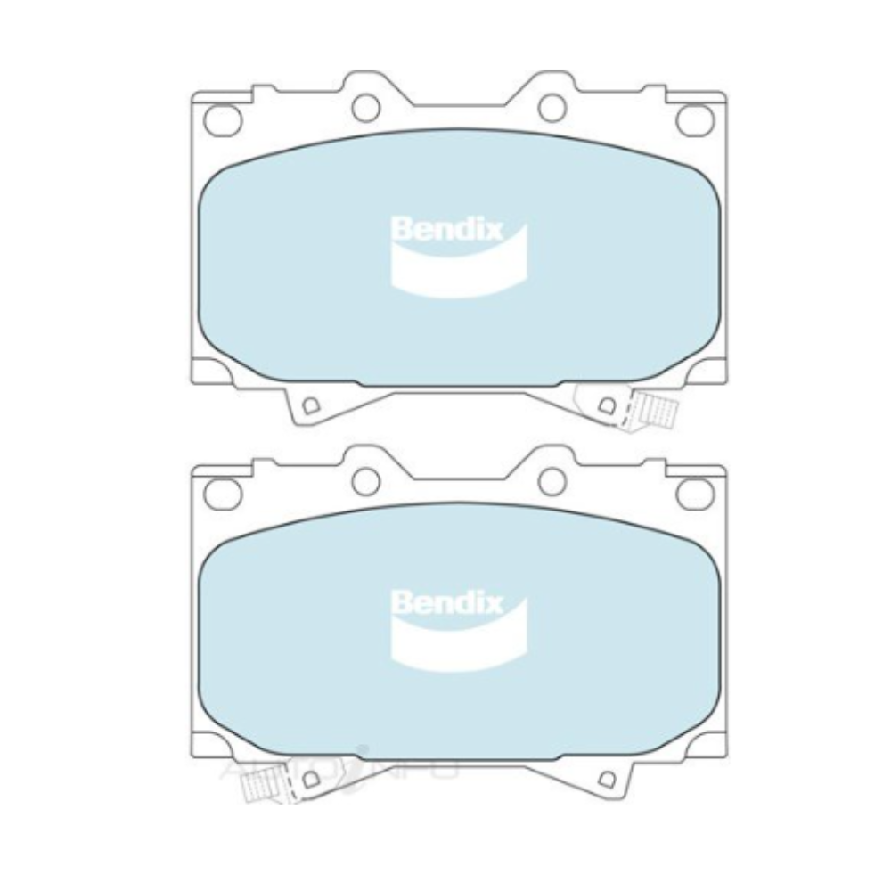 Bendix 4WD Front Brake Pads - Toyota Landcruiser 100 Series 1HZ 1998-2007