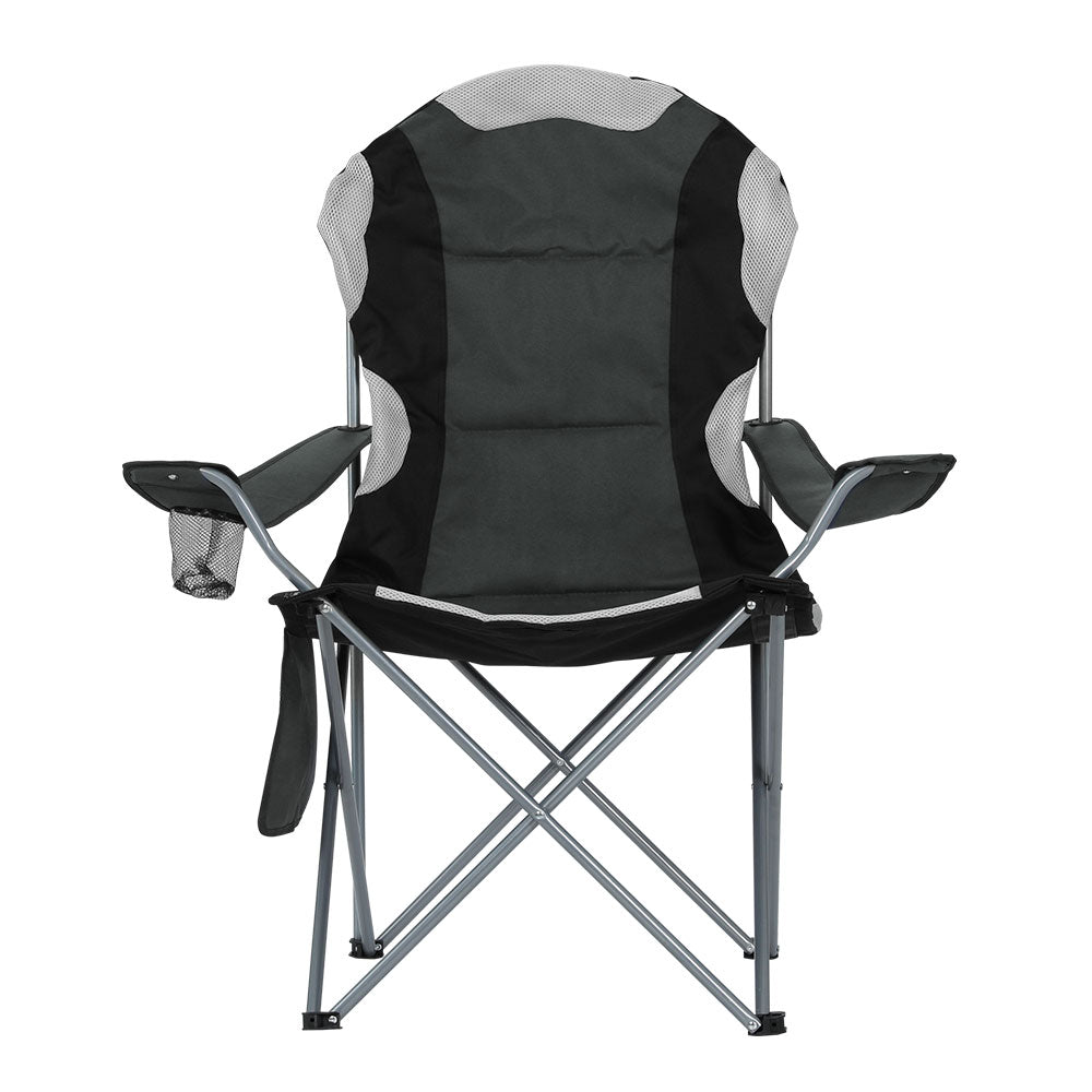 Weisshorn 2x Folding Camping Chairs (Grey)
