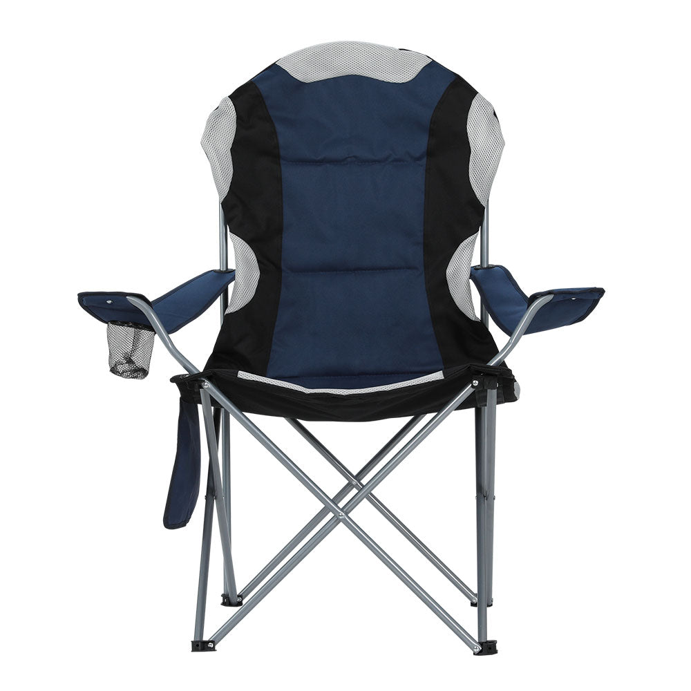 Weisshorn 2x Folding Camping Chairs (Navy)