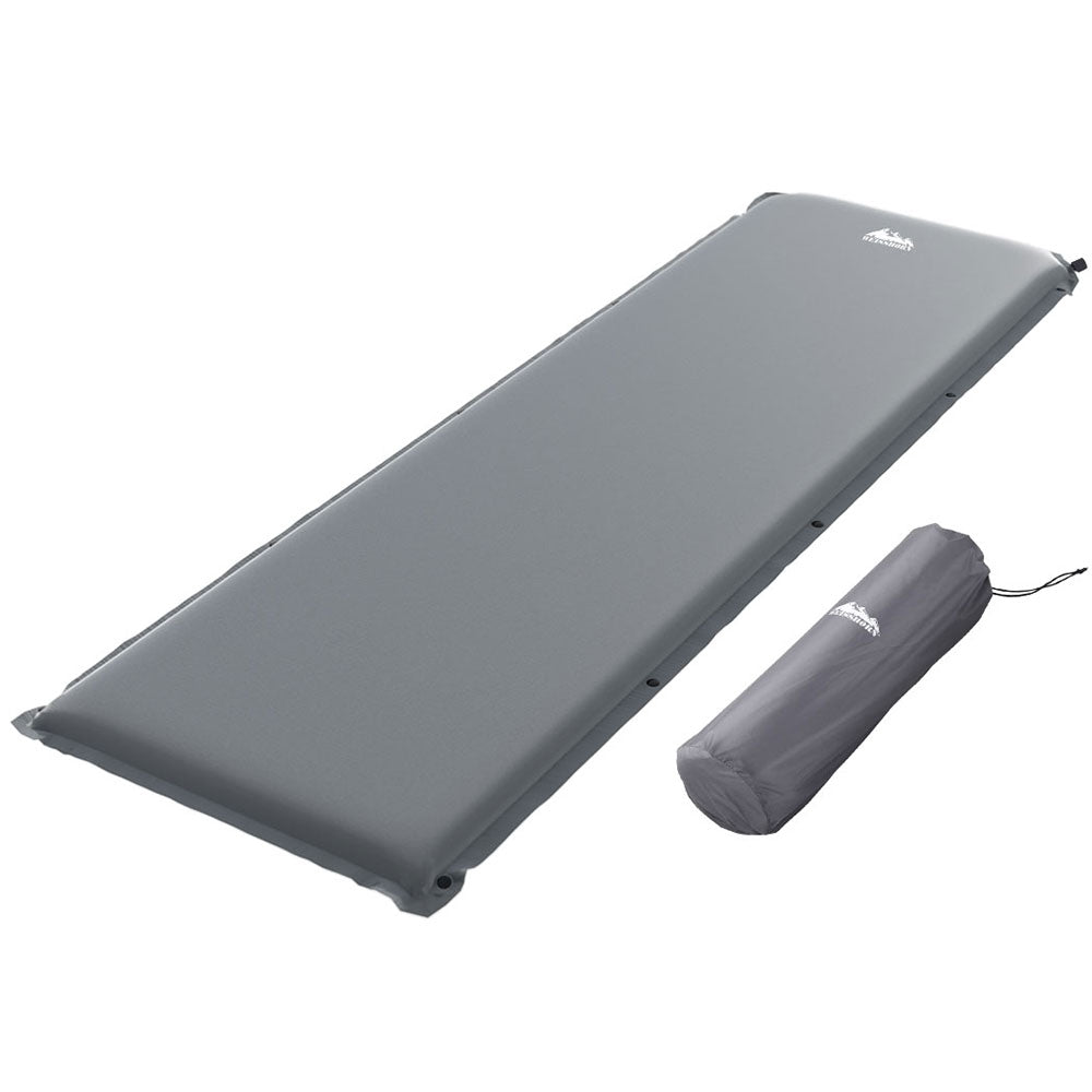 Weisshorn Self Inflating Camping Mattress Single Grey 6mm