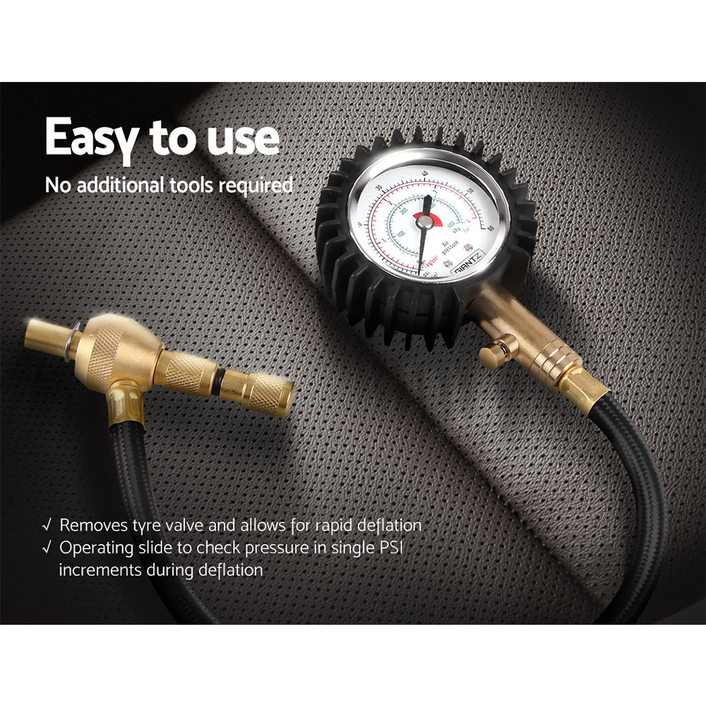Giantz Tyre Deflator with Pressure Gauge